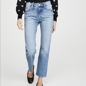 Mother Denim Scrapper Cuff Ankle Fray jeans